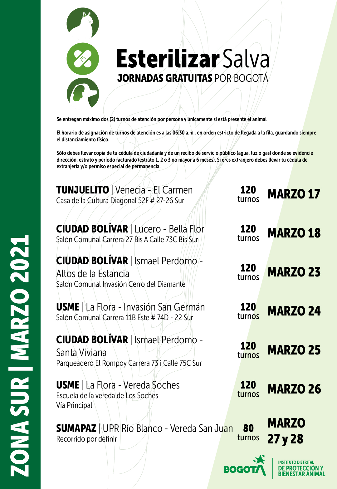 Cronograma marzo