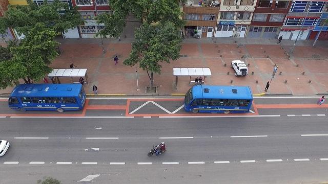 Carril preferencial del SITP