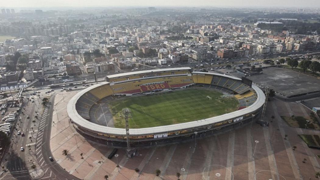 Panorámica desde el aire del estadio Nemesio Camacho El Campín