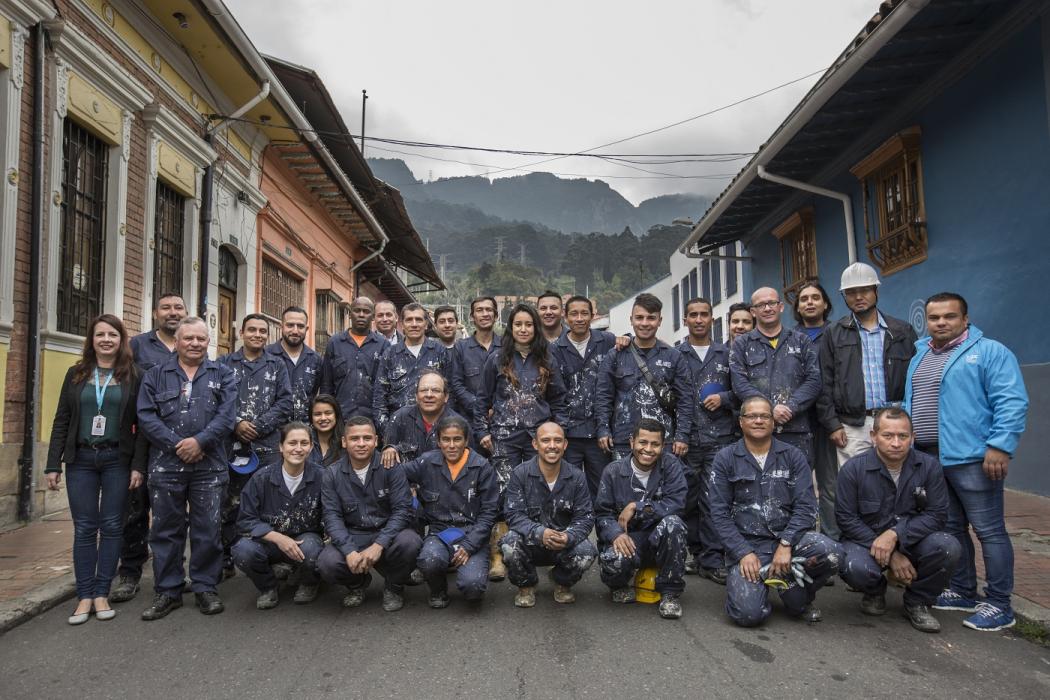 La nueva brigada de profesionales del IDPC hace parte del programa ‘El Patrimonio se luce’, su misión es reducir el tiempo de respuesta y labores a 72 horas. FOTO: IDPC