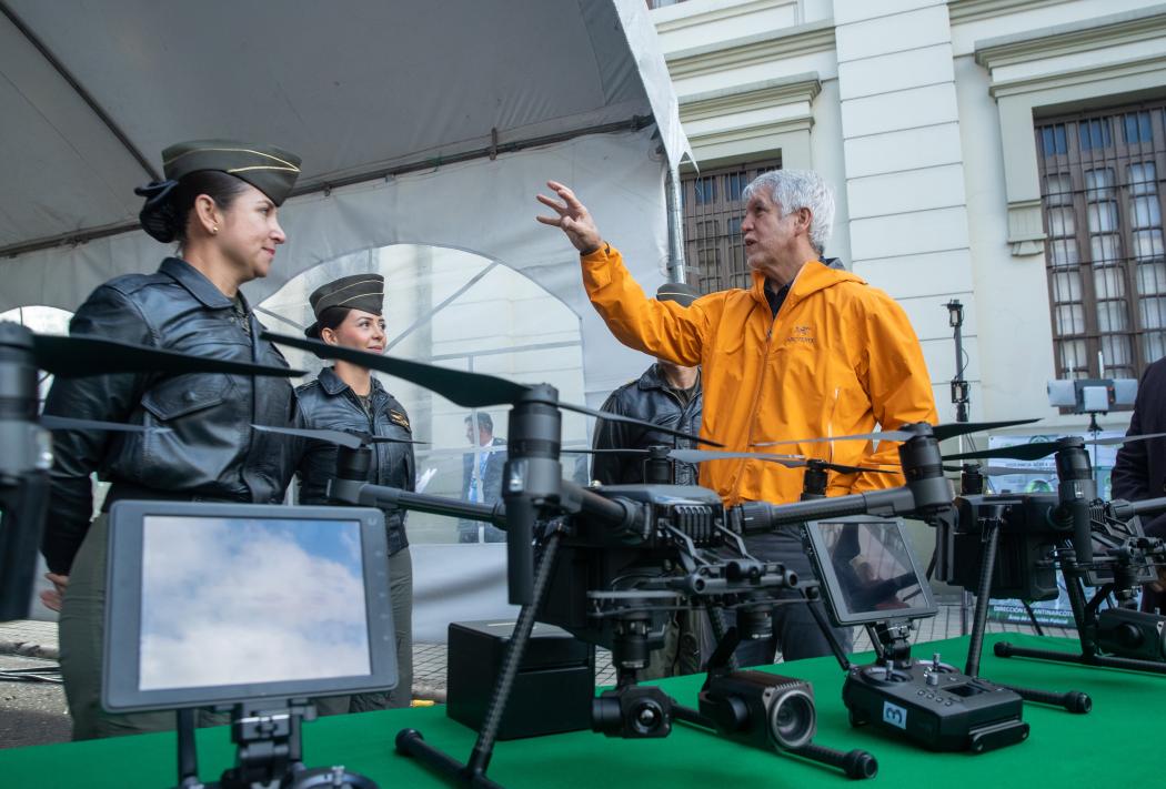 Drones para la seguridad en Bogotá - Foto: Comunicaciones Alcaldía / Andrés Sandoval