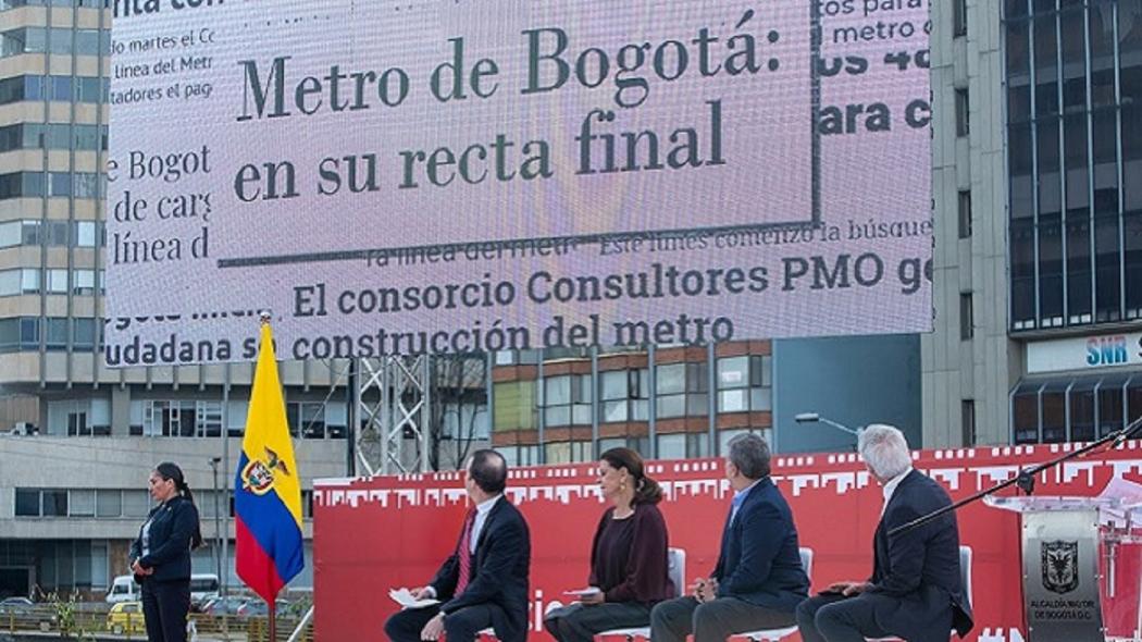 Ceremonia de entrega de pliegos para licitación del metro de Bogotá - Foto: Alcaldía Mayor.