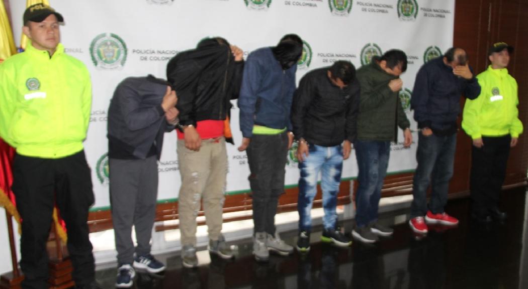 la policía capturó dos bandas delincuenciales en en bogotá