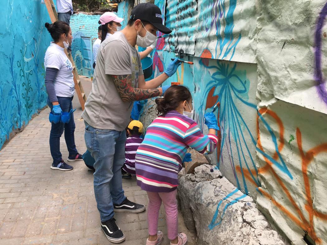 Jornada de muralismo temático en Kennedy 