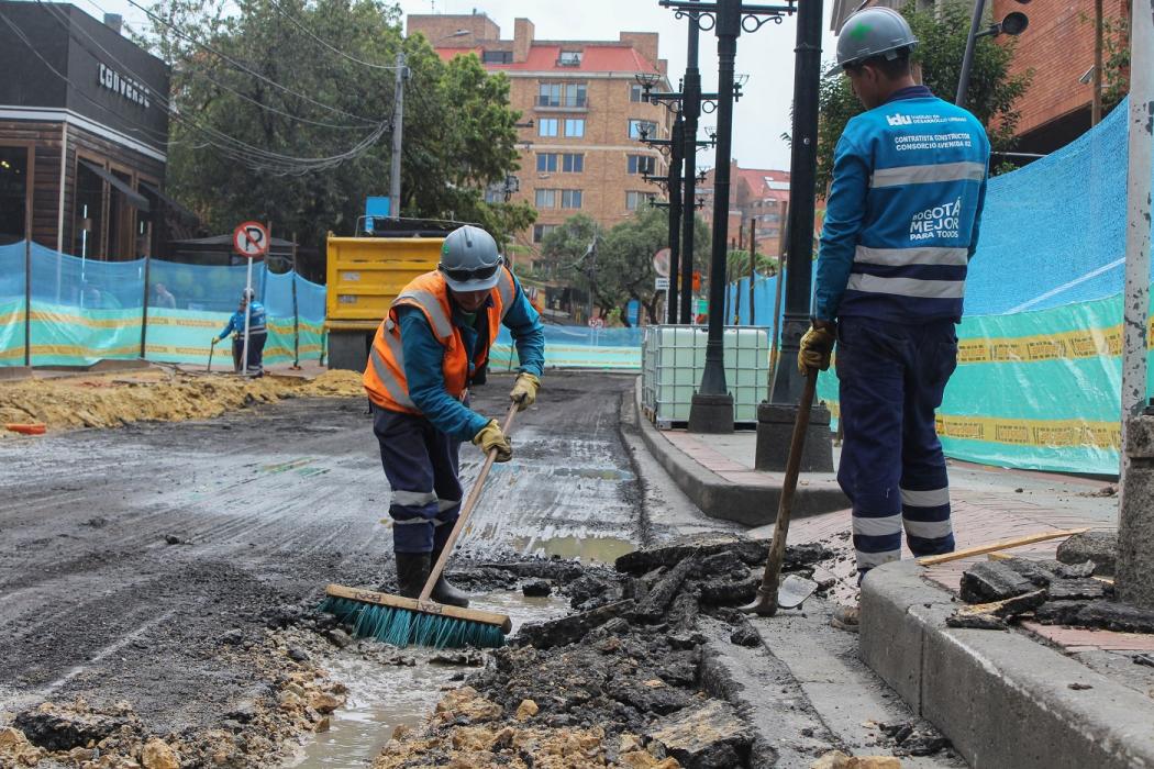 Respaldo a obras en la Zona Rosa de Bogotá - Foto: Comunicaciones IDU