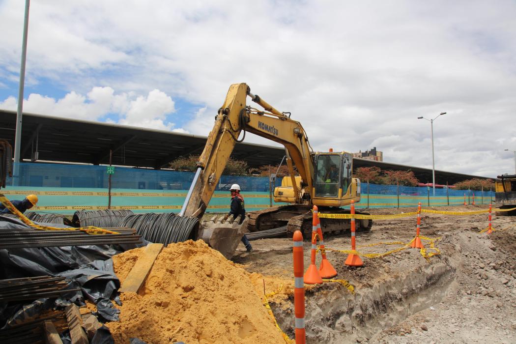 Obras de ampliación portales de TransMilenio - Foto: Comunicaciones IDU