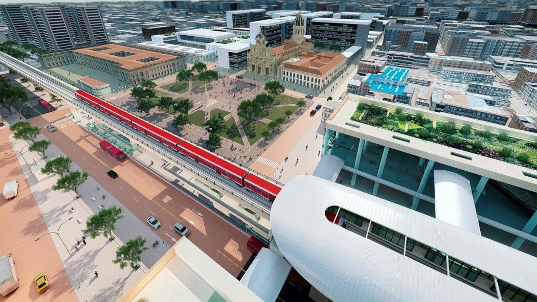 Render del metro de Bogotá