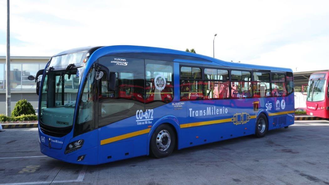 Imagen del nuevo bus del SITP eléctrico.