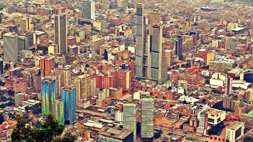 Imagen aérea de Bogotá