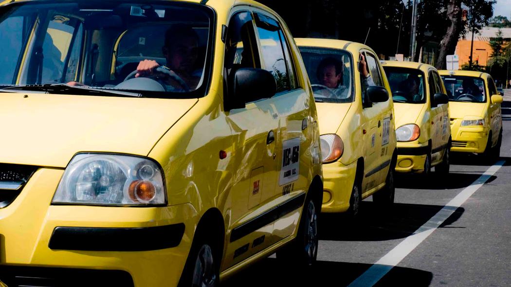 Foto de taxis en fila