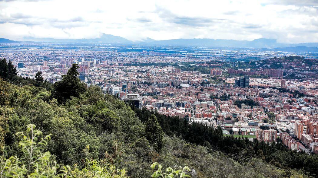 Vista aérea de Bogotá