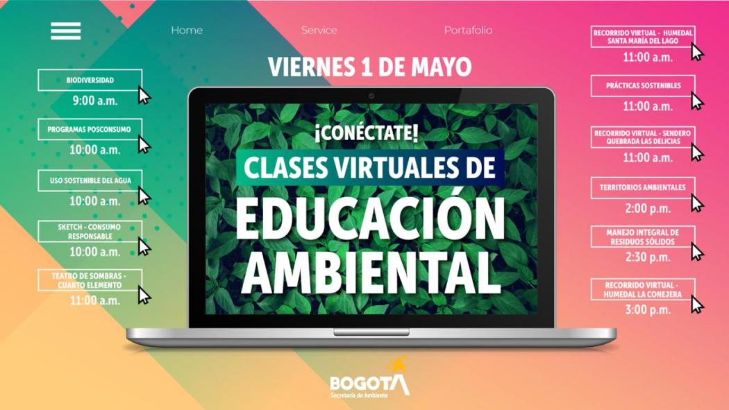 Imagen Secretaría de Ambiente. Clases virtuales educación ambiental.