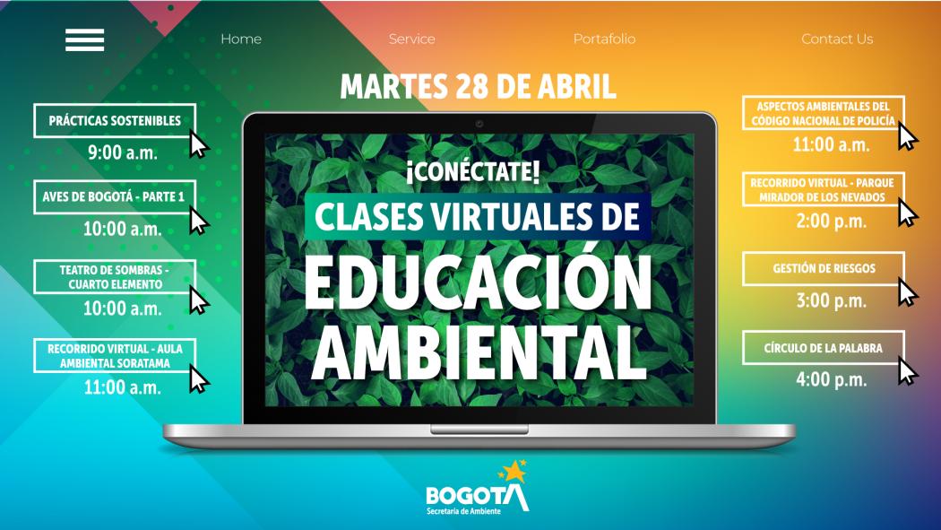 Imagen Secretaría de Ambiente. Clases virtuales educación ambiental.