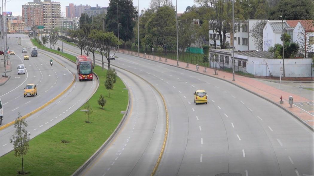 Vías de Bogotá en cuarentena