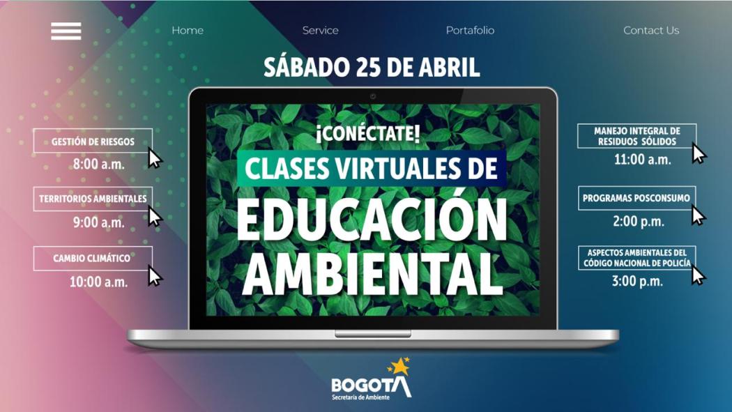 Imagen de la Secretaría de Ambiente. Charlas virtuales educación ambiental.