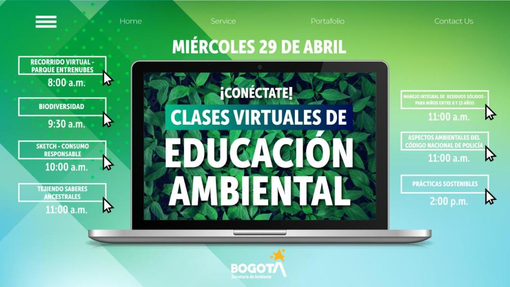 Imagen Secretaría de Ambiente. Clases virtuales educación ambiental.