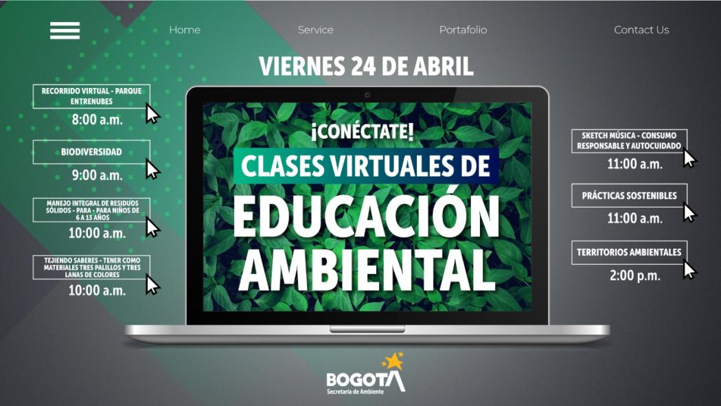 Imagen de la Secretaría de Ambiente. Charlas virtuales educación ambiental.