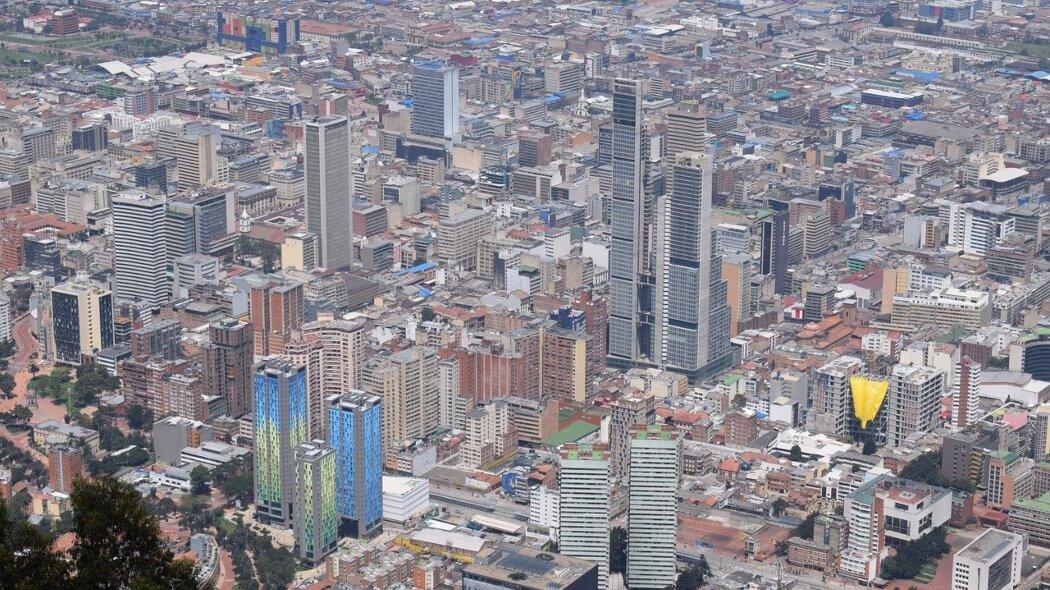 Foto aérea de la ciudad de Bogotá