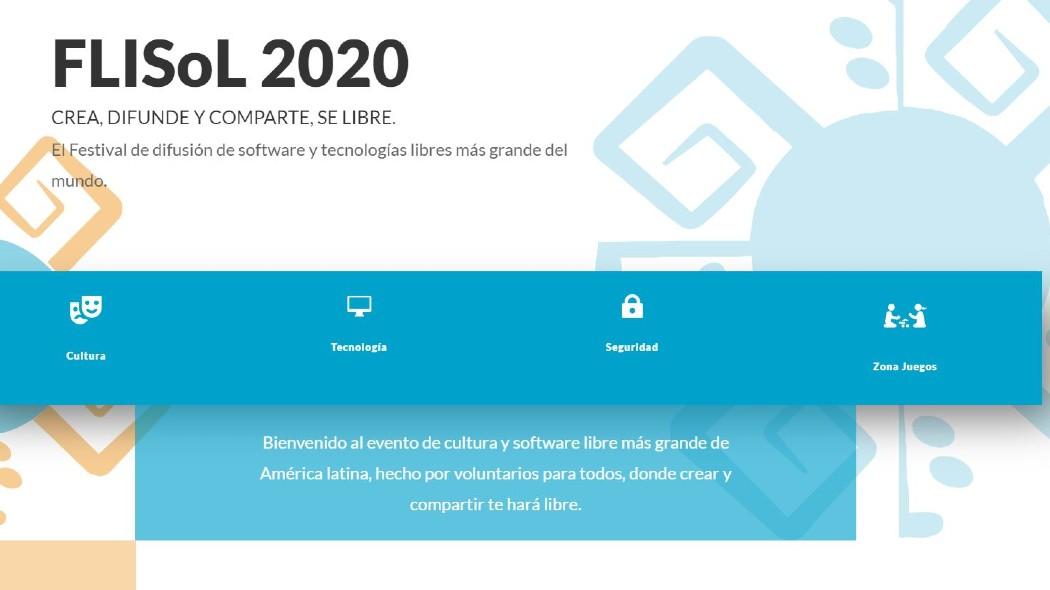 Captura de pantalla de Flisol 2020