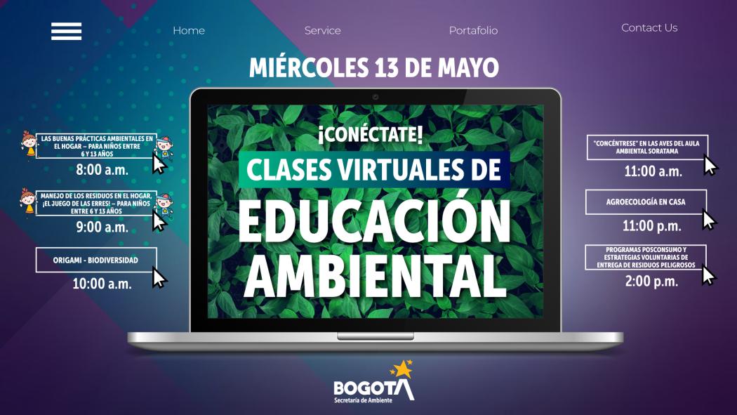 Imagen Secretaría de Ambiente. Clases virtuales educación ambiental.