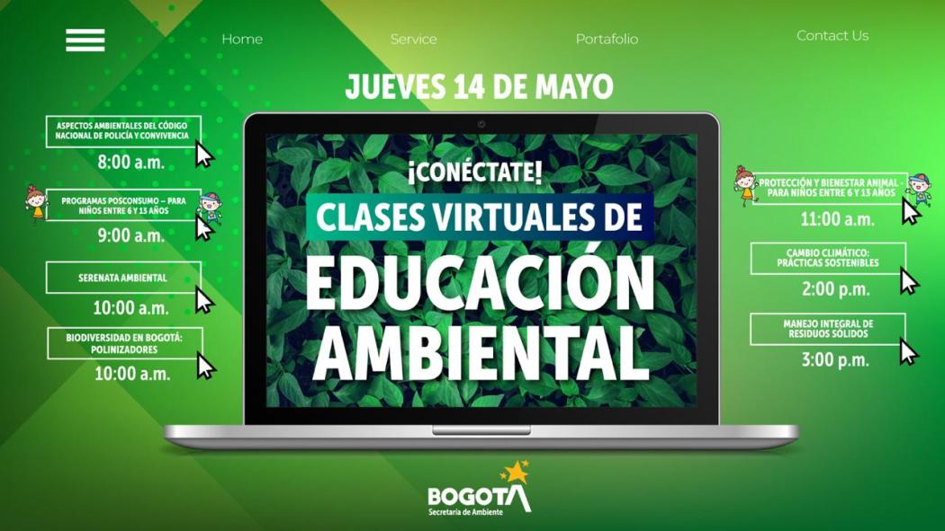 Imagen Secretaría de Ambiente. Clases virtuales educación ambiental.