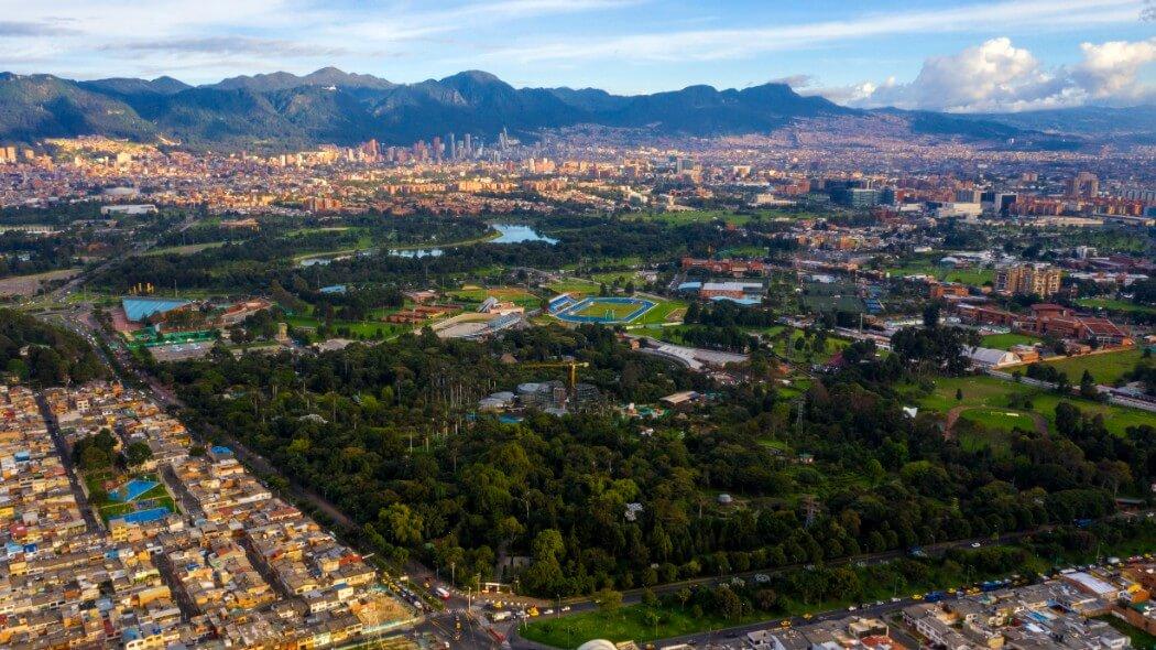 Panorámica del Jardín Botánico de Bogotá.