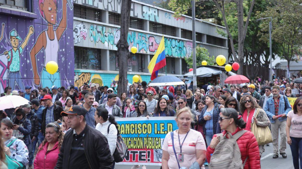 Manifestación en Bogotá