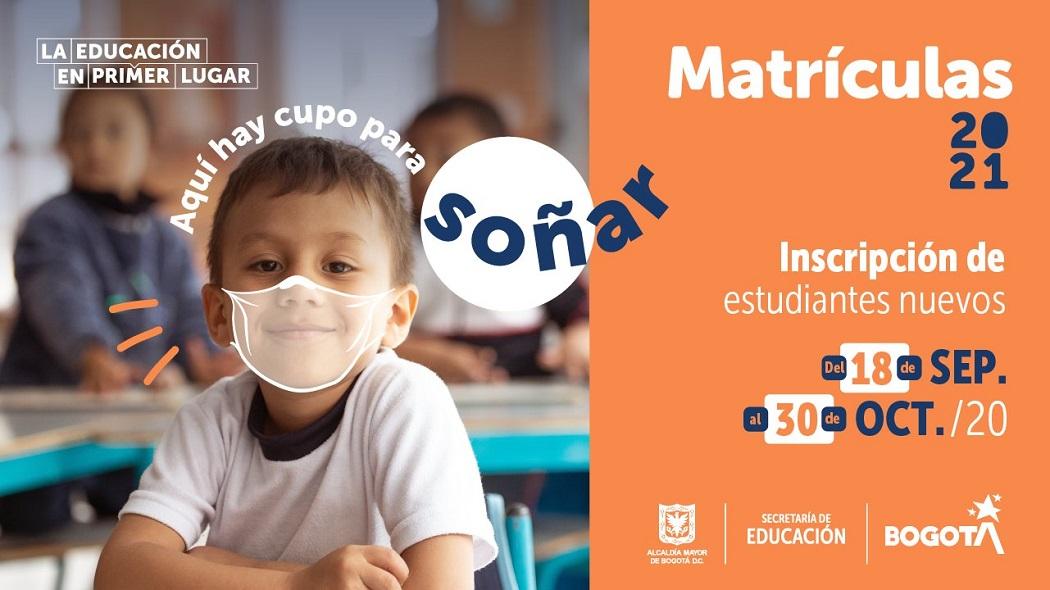 Cupos escolares en colegios oficiales para 2021