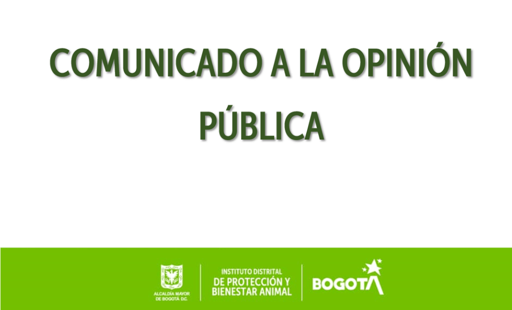 Imagen que dice comunicado a la opinión pública.