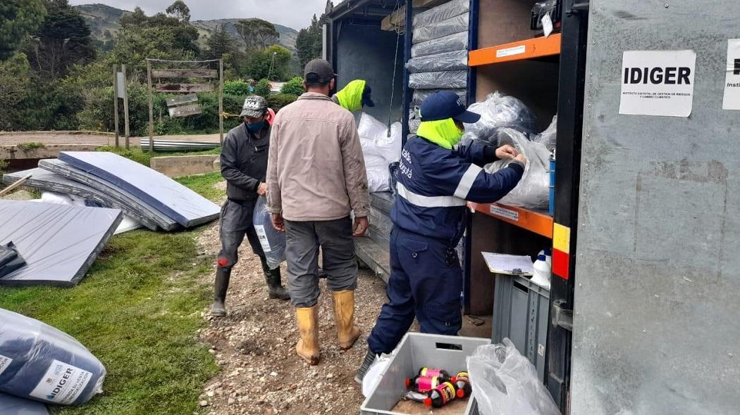 En Curubital, en la localidad de Usme, 11 predios fueron evaluados y 18 familias fueron atendidas.