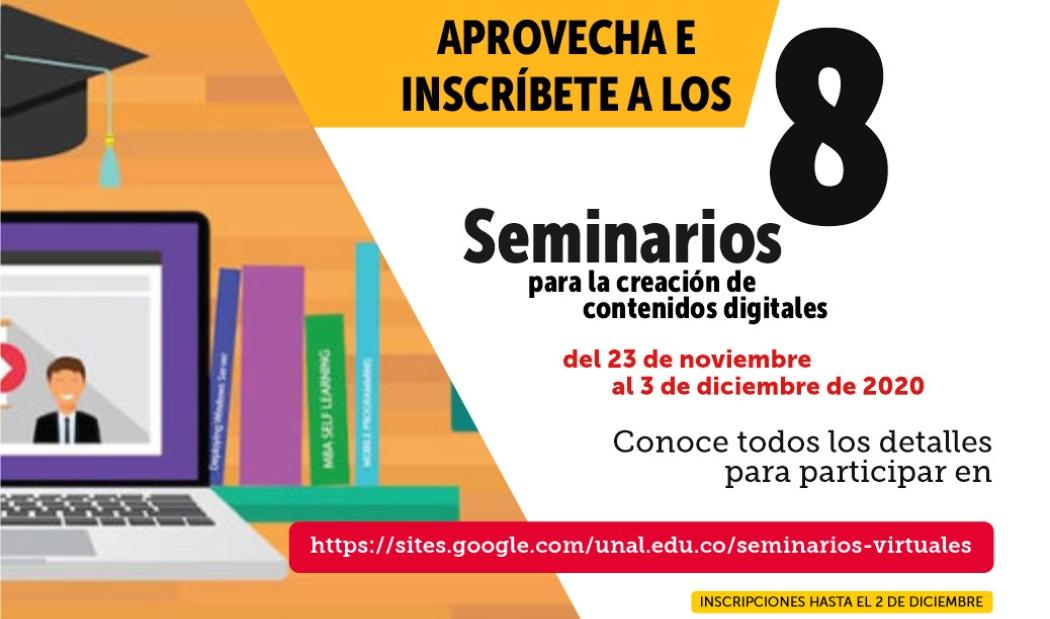 Oferta de seminarios virtuales para crear contenido digital 