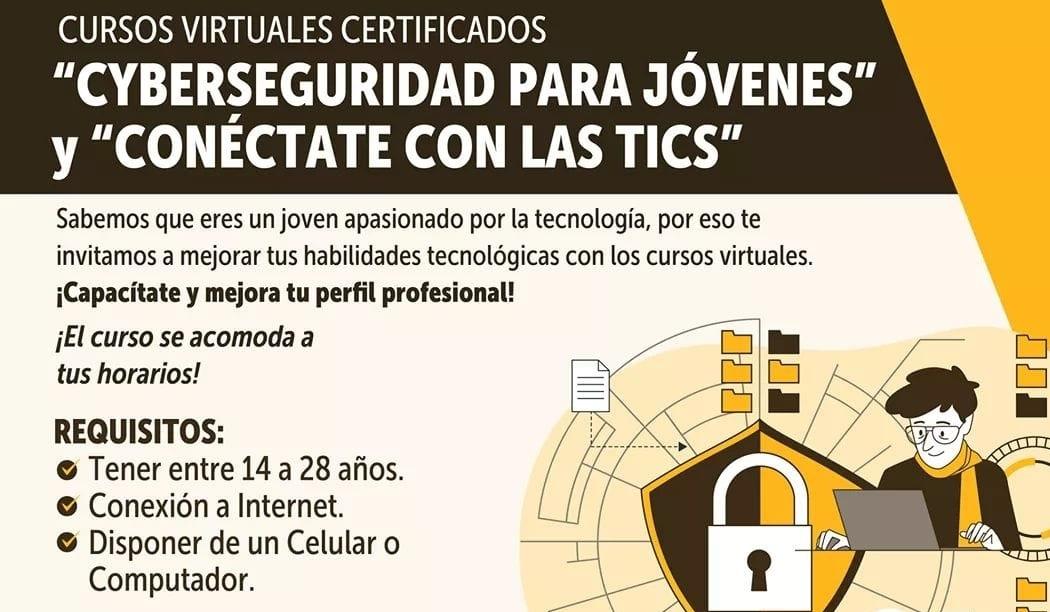 Cursos virtuales gratuitos certificados en: Emprendimiento, Cyberseguridad y TICs.