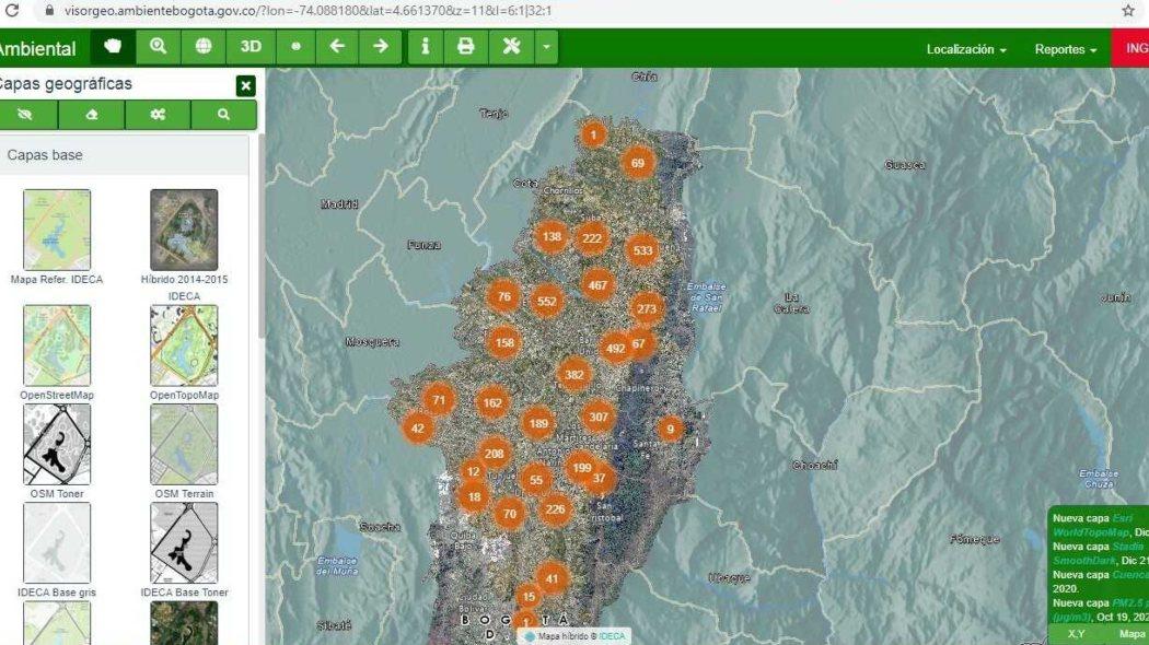 Observatorio ambiental de Bogotá con miles de visitas