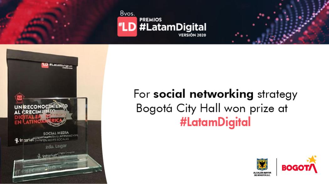 Bogota wins #LatamDigital for its strategy in social media 