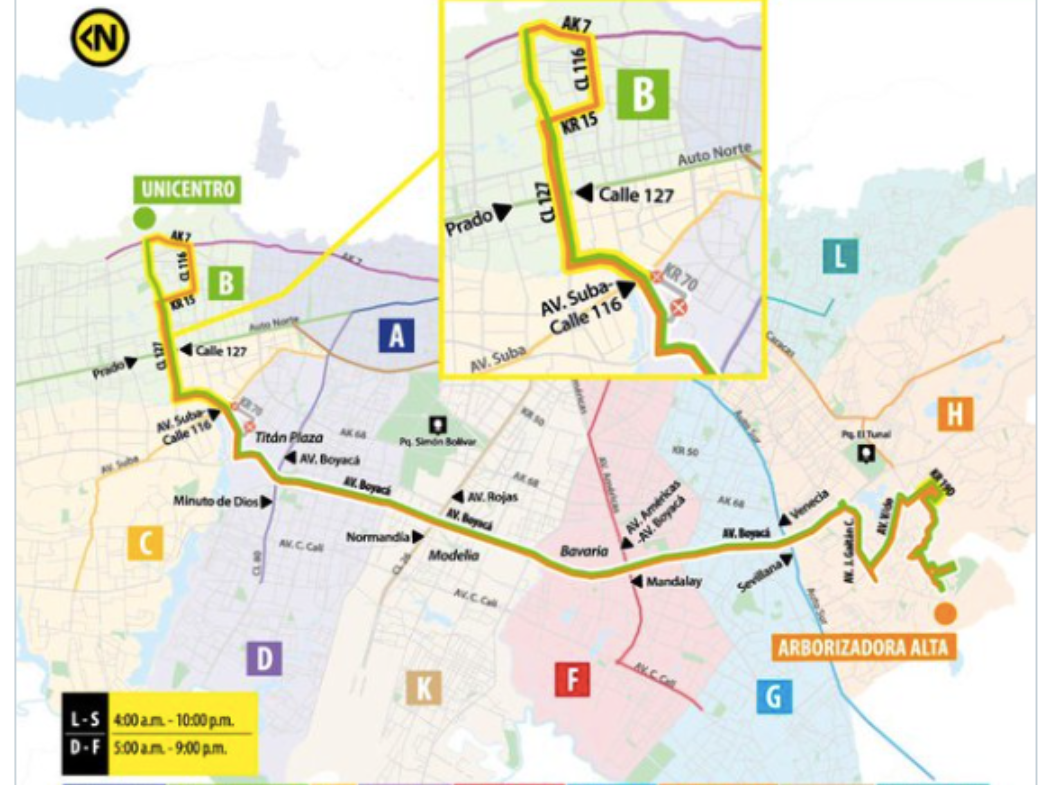 Cambian los nombres de las rutas B609 y H609