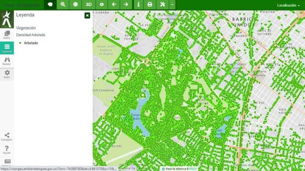 Imagen del Visor Geográfico.