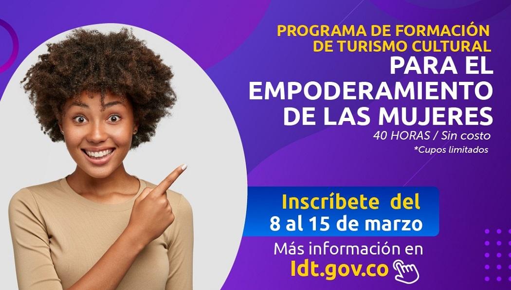 Con esta convocatoria, que estará abierta hasta el 15 de marzo, el IDT pretende vincular a las mujeres rurales que tienen un perfil de liderazgo en sus entornos, en la oferta turística de la ciudad y de la región, por medio de servicios y experiencias de turismo rural y/o cultural de alta calidad en espacios rurales. Foto: IDT.