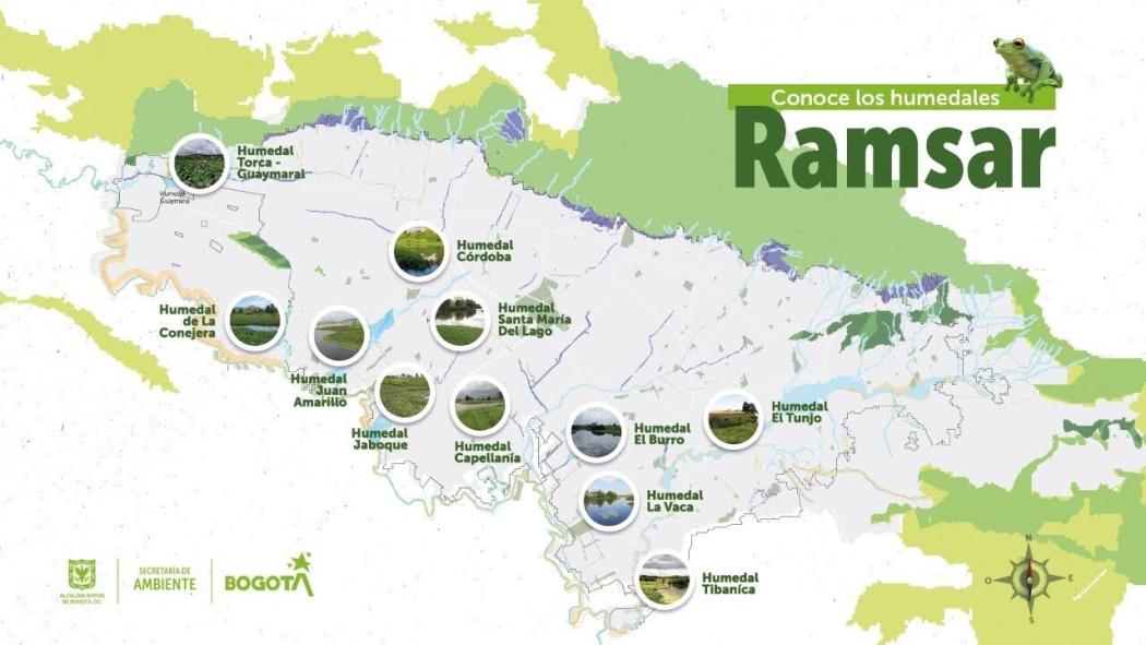 El Complejo Ramsar está compuesto por 11 humedales, con un área total de 667,38 hectáreas.