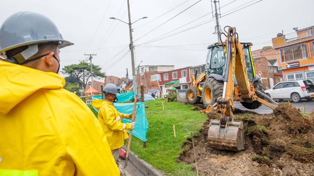 Obras en vías de Kennedy.