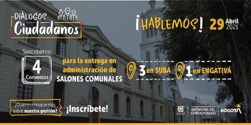 El Departamento Administrativo de La Defensoría Del Espacio Público (DADEP) te invita a conectarte con una nueva jornada virtual de Diálogos Ciudadanos. Imagen: DADEP.