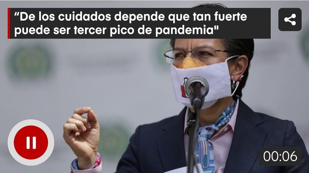 La mandataria pidió a los ciudadanos acatar las meddias de bioseguridad