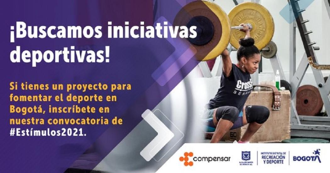 El Instituto Distrital de Recreación y Deporte invita a todos los ciudadanos a participar en la segunda fase de inscripciones del programa Estímulos 2021. Imagen: IDRD.