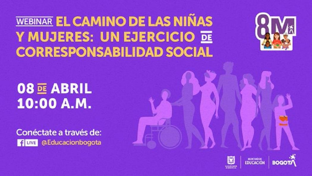 La Secretaría Distrital de Educación (SDE) invita a todos los ciudadanos a participar en el encuentro 'El camino de las niñas y mujeres'. Imagen: Secretaría de Educación.