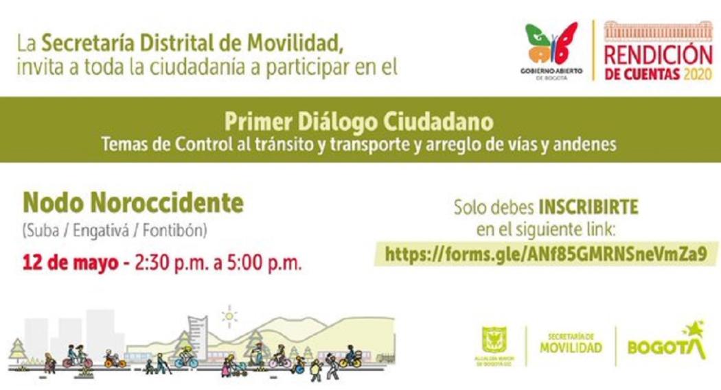 Acompáñanos este 12 de mayo de 2:30 p.m. a 5:00 p.m. Imagen: Secretaría de Movilidad.