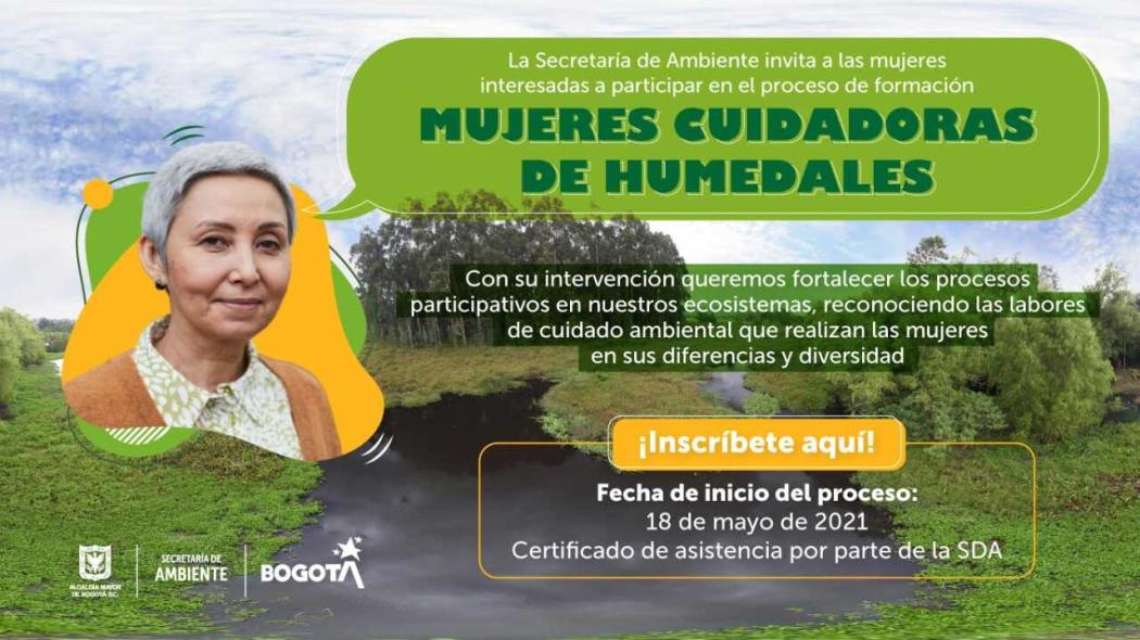 La meta para 2021 es formar a 100 mujeres como cuidadoras de humedales. Imagen: Secretaría de Ambiente