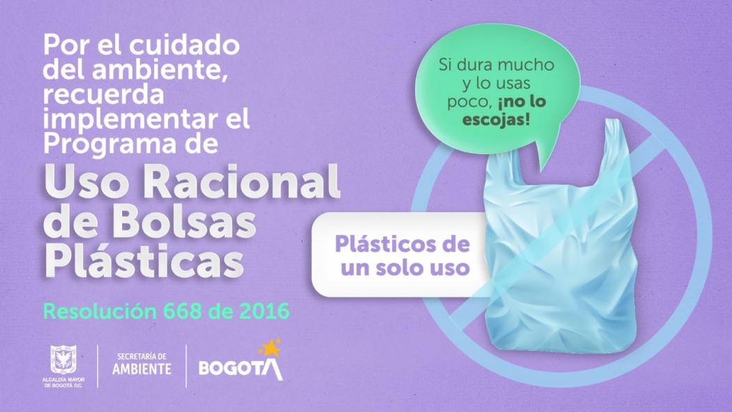 Optar por bolsas ecológicas o de tela y reutilizar son maneras de reducir el consumo de plásticos de un solo uso. Imagen: Secretaría de Ambiente