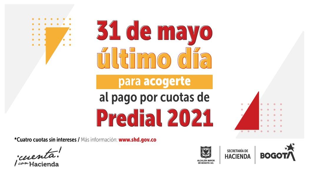 Predial por cuotas: 31 de mayo último día para acogerse al beneficio