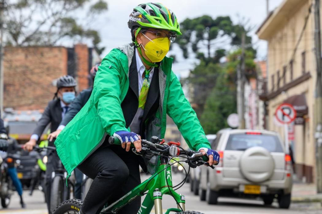 Alcaldesa en el día de la bici