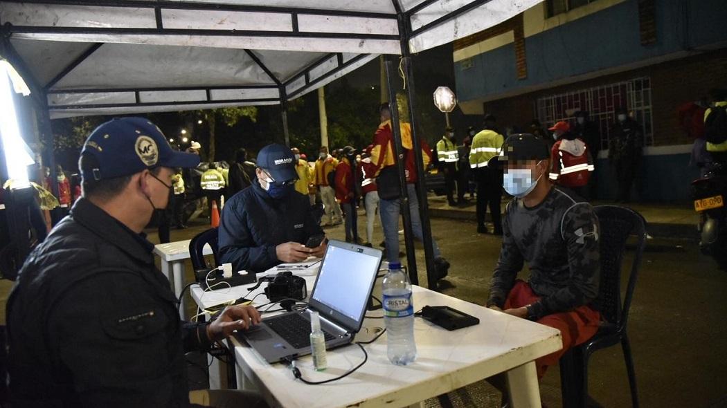 Las autoridades realizaron registro y control a 70 carretas que se encontraban en la zona.