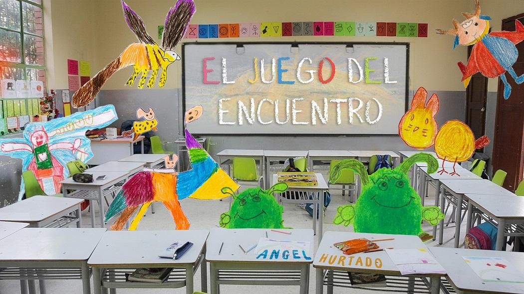 En el desarrollo de su tesis de grado, Ángel tuvo la oportunidad de trabajar con un grupo de niños de un colegio distrital a partir del dibujo, la animación análoga y el ‘projection mapping’. Foto: Archivo Personal.